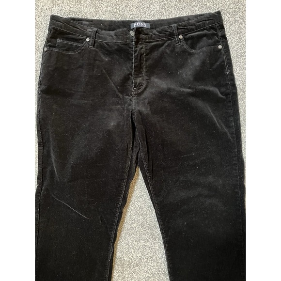 Buffalo David Bitton Mid-Rise Skinny Stretch Corduroy Pants Women's 16/36 Black - Picture 2 of 6